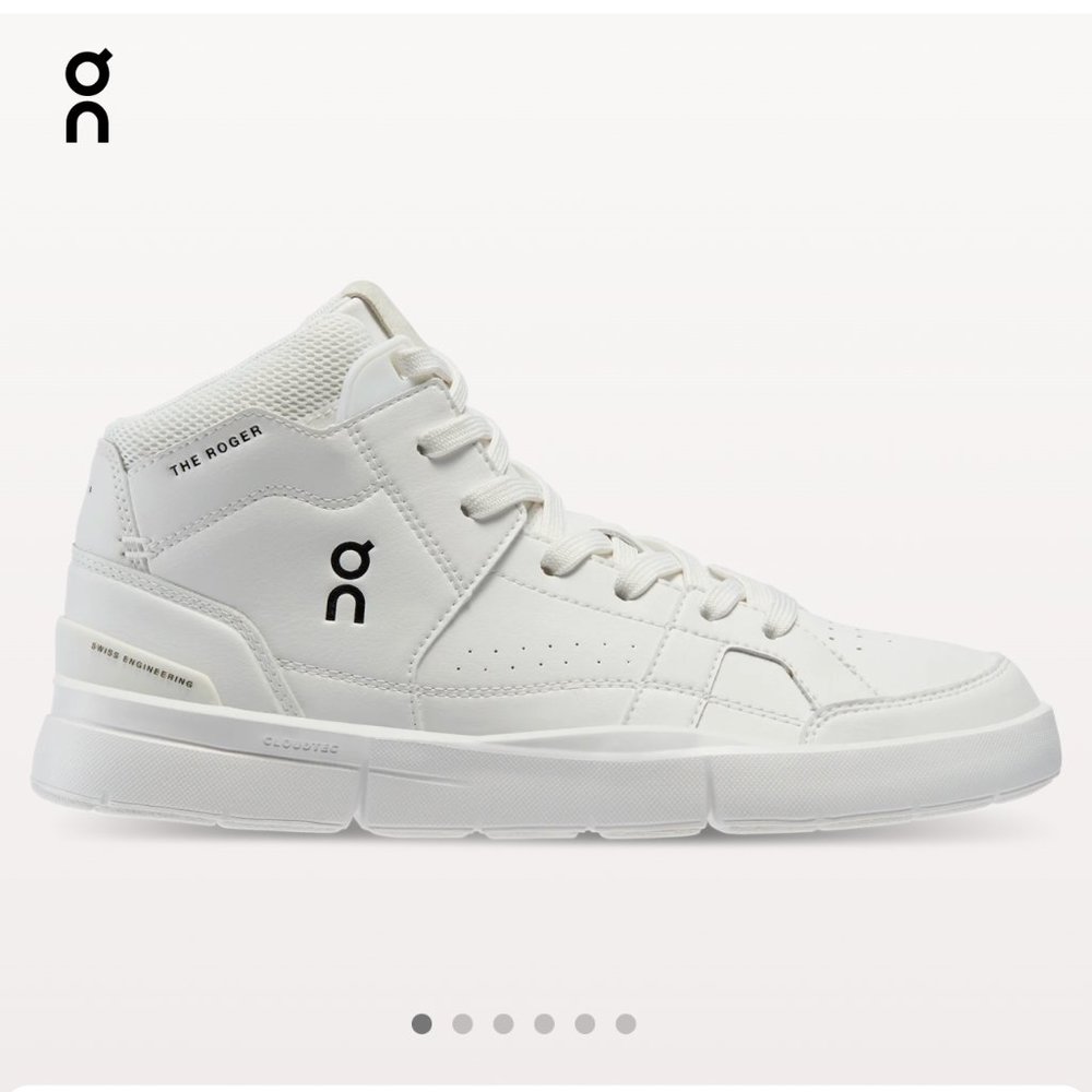 On-Running The Roger Clubhouse Mid, All White, Women Size 9